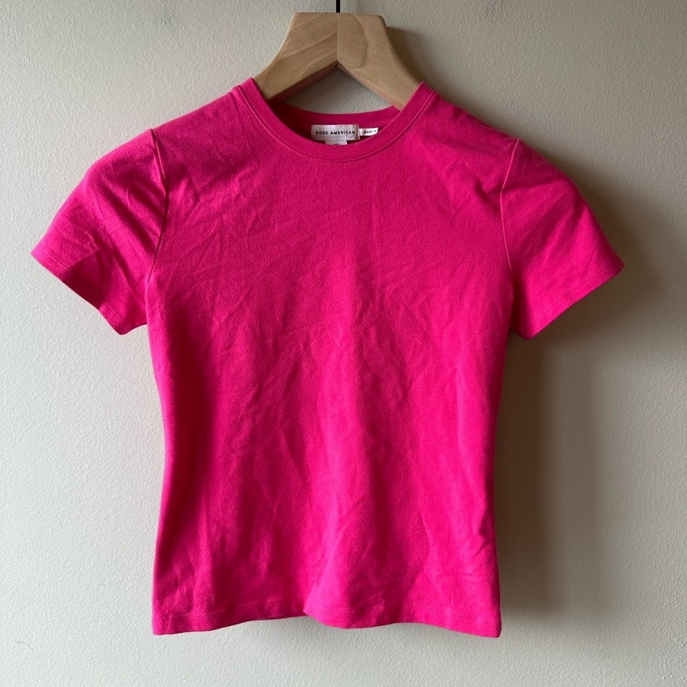 Good American Bright Pink Women's T-Shirt